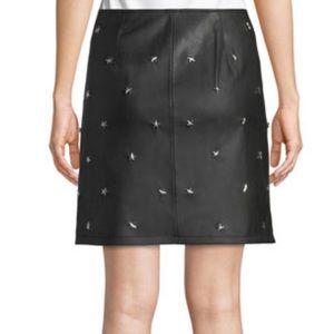 Philosophy Star Studded Faux-Leather Mini Skirt